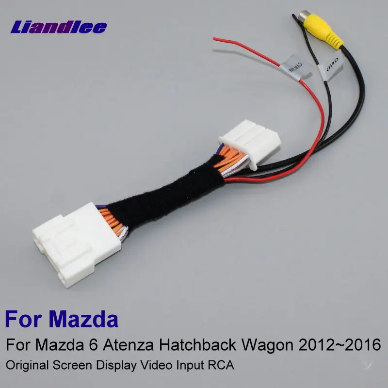 

Liandlee RCA Adapter Wire Cable For Mazda 6 Mazda6 Atenza Hatchback Wagon 2012-2016 Rear View Camera Original Video Input Switch