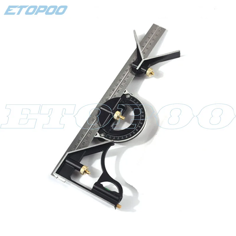 0-300mm professional carpenter tools Combination Square Angle Ruler Stainless Steel protractor Multi-function Measuring Tool