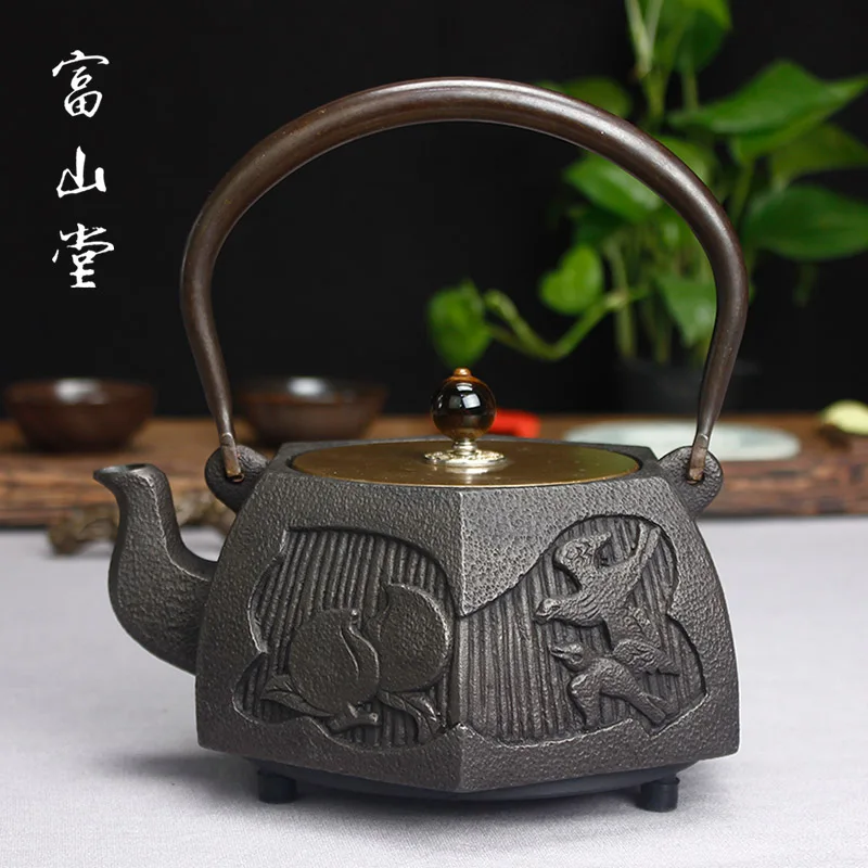 

1L High Quality Southern Japanese Cast Iron Teapot Kung Fu Tea Set Home Special Decoration