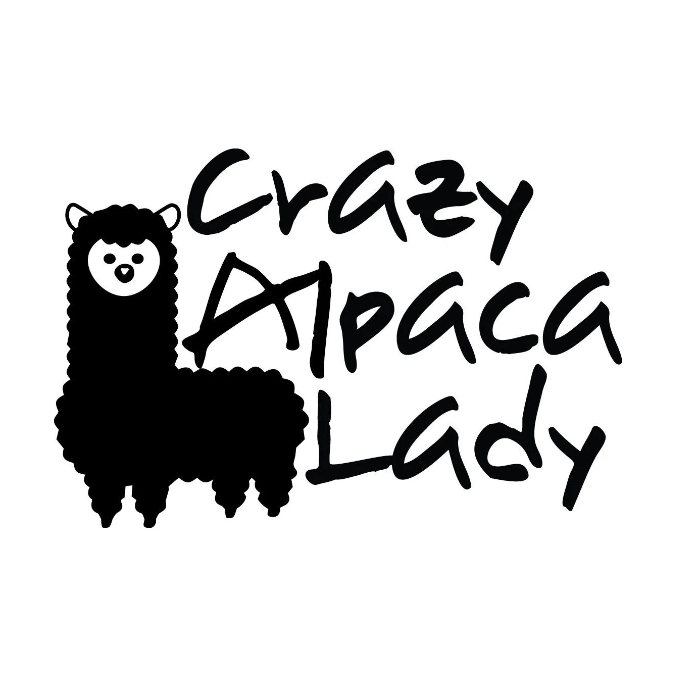 Crazy Alpaca Lady Decal Window Bumper Sticker Car Decor Farm Camelid Love Pet Car Sticker