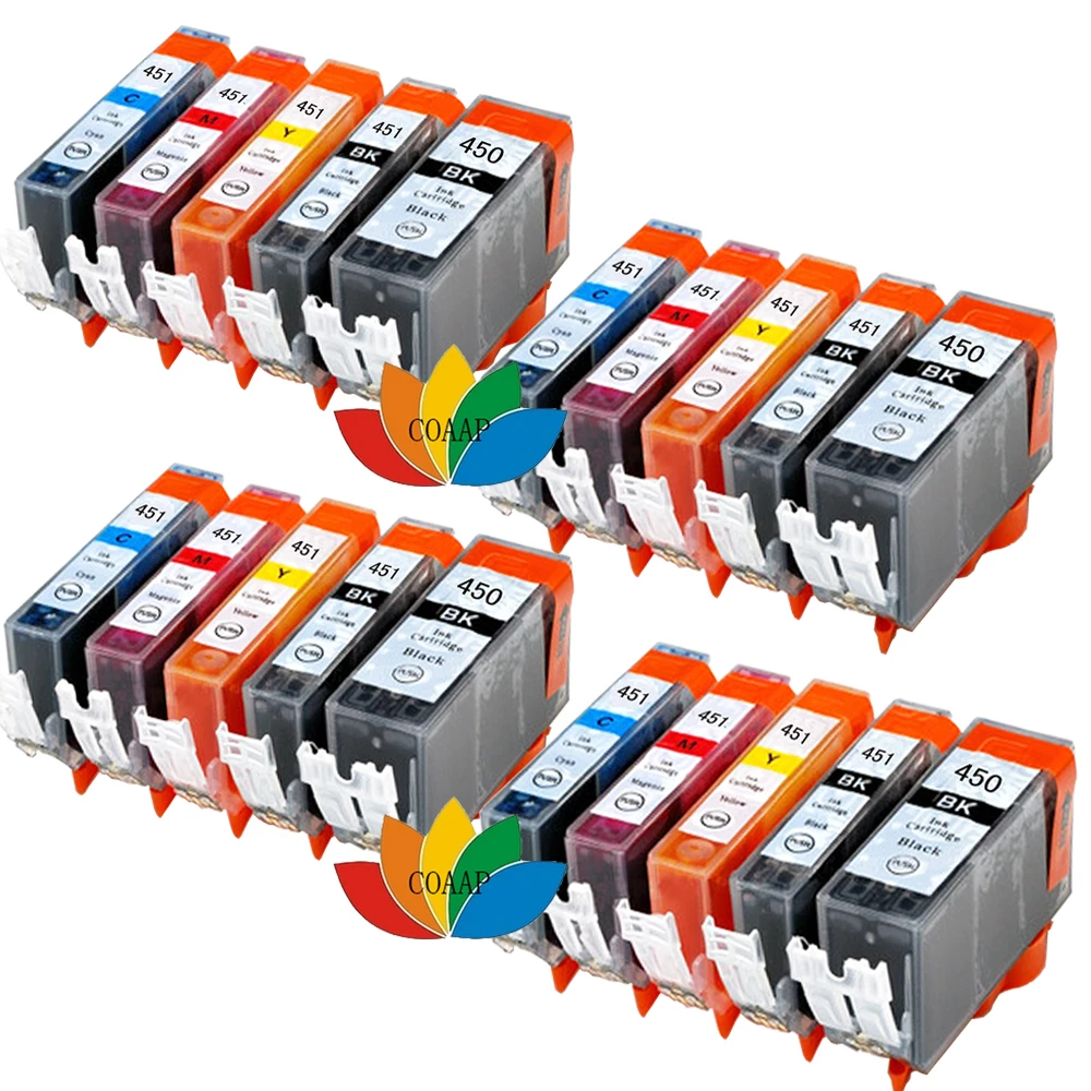 20 pcs PGI450 PGI450BK PGI-450XL PGI 450 LI 451 compatible ink cartridge For canon PIXMA MG6340 MG7140 IP8740 printer