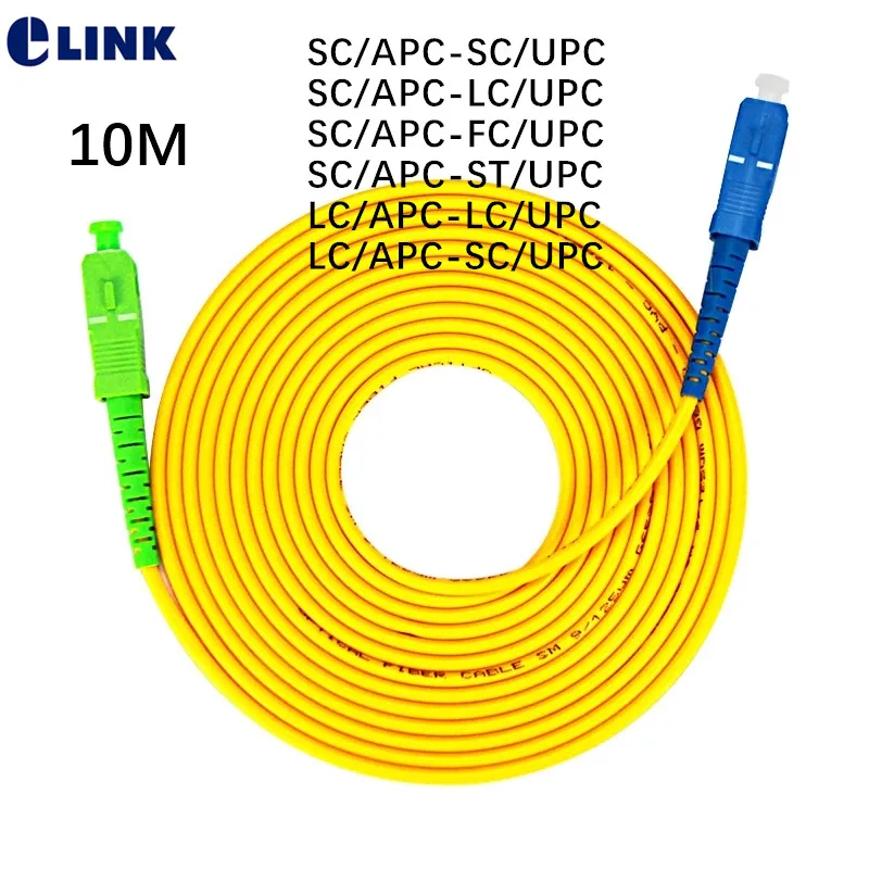 

20pc 10m fiber patchcord SX LC SC FC ST UPC APC Singlemode 3.0 2.0mm patch cable SM SX SC LC FC ST optical fibre jumper IL<0.3dB