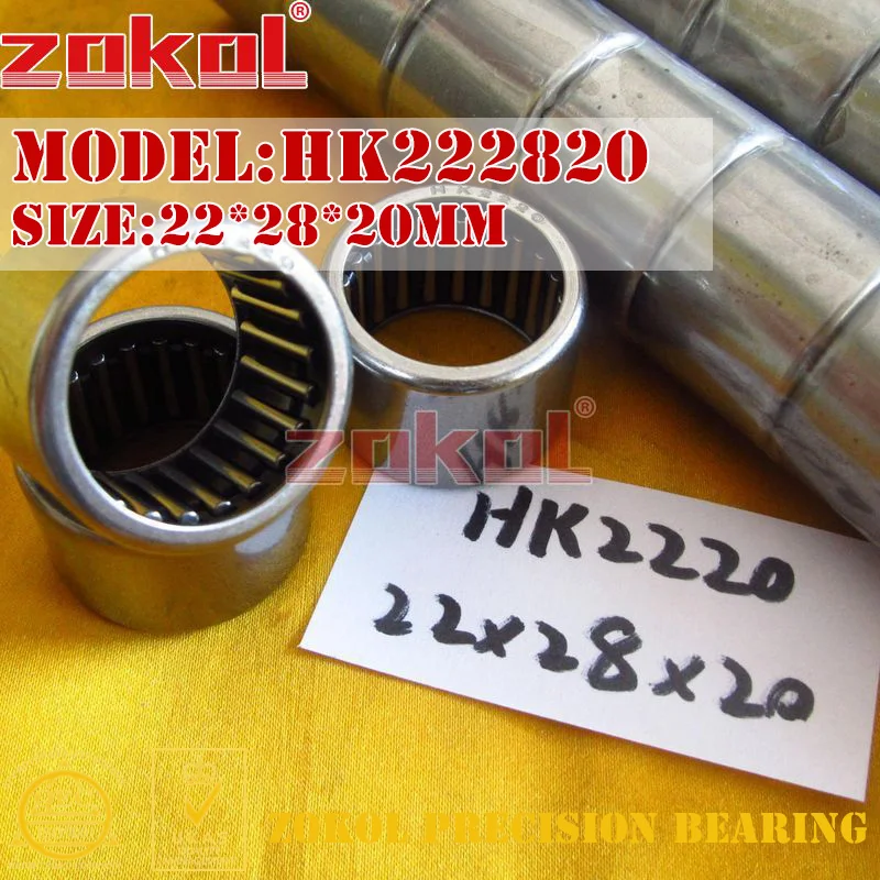 ZOKOL 5 шт./лот подшипник HK 222818   HK2218 ГК 222820   HK2220 ГК 222830   Игольчатый роликоподшипник 22*28*18/20/30 мм