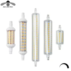 LED 전구 조도 조절식 콘 램프 교체 할로겐 150W 500W 스포트라이트, AC 110V 220V, R7S J78 J118, 78mm, 118mm, 135mm, 189mm