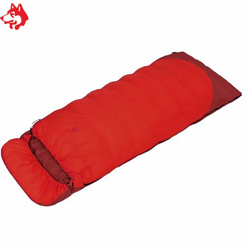 Red/Orange low temperature thickened and widened 2.2kg weight cold weather outdoor sports duck down hiking camping sleeping bag