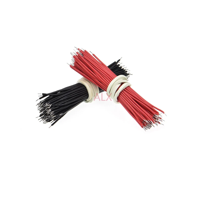 100PCS 30AWG 50MM LONG Tin-Plated Breadboard Jumper Cable Flexible Two Ends PVC Electronic conductor Wire FOR PCB