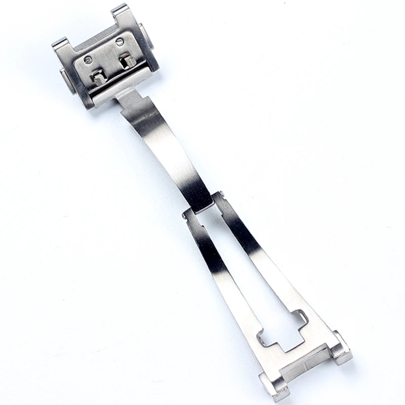 Watch Strap Clasp For TAG Leather Watch Bands Clasp Buckles HEUER Silvery Metal Deployment Clasp Bilateral Press Clasps