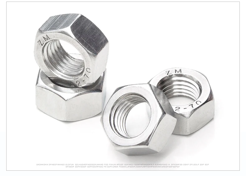 100pcs/lot M3 Din934 304 stainless steel hex nut hexagon nus 18 kinds of sizes (M2-M30) for choosing1193