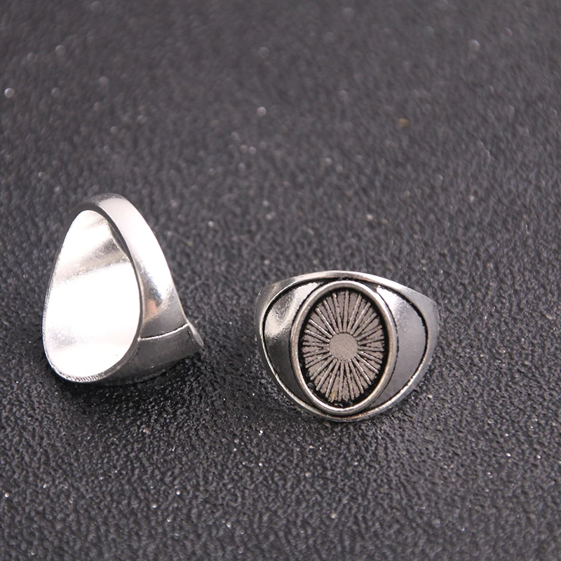 2pcs Fashion Two Color Vintage Metal Alloy Ring Bases Blanks 14*10mm Antique Bronze Cabochon Ring