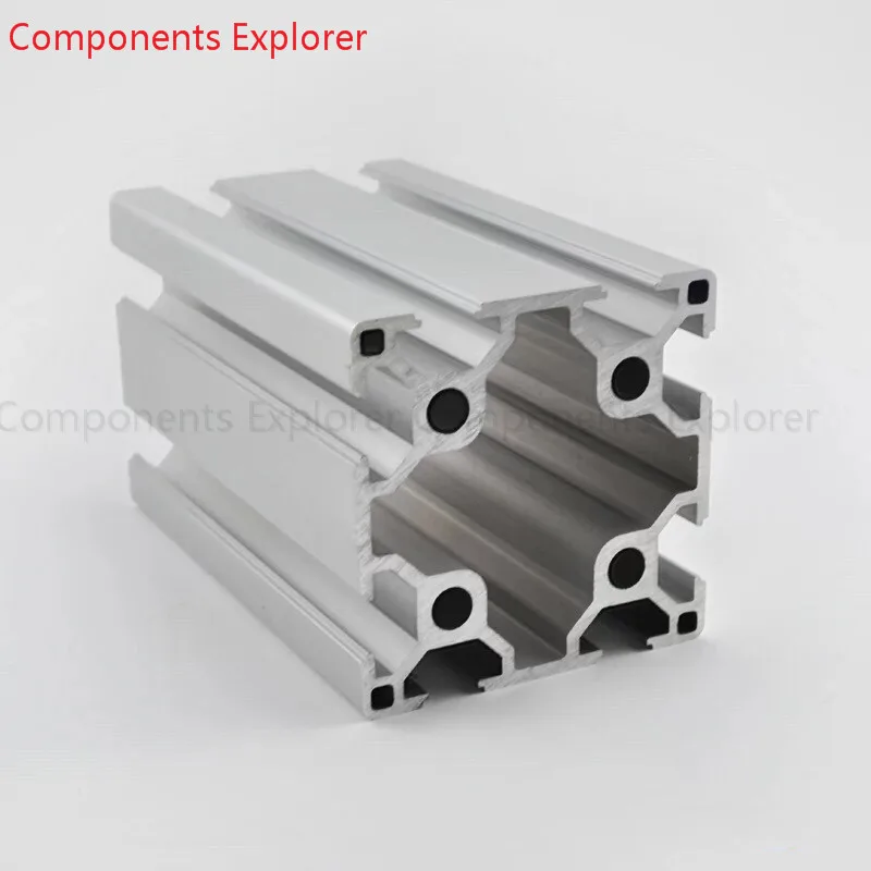 Arbitrary Cutting 1000mm 6060 Aluminum Extrusion Profile,Silvery Color.