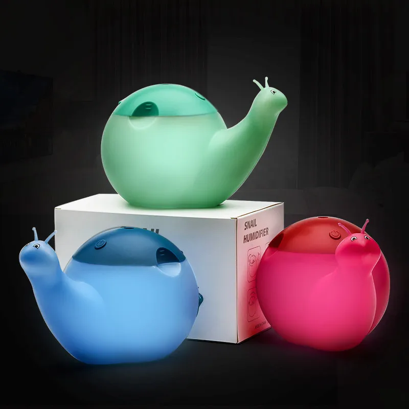 Snail 550ML Mist Sprayer USB การ์ตูน Humidifier ห้องนอน Keeping Moisture แสงที่มีสีสัน Diffuser เพิ่มความชื้น