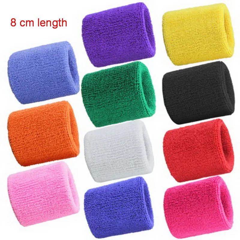 1Pcs Wrist Sweatband Tennis Sport Wristband Volleyball Gym Wrist Brace Support Sweat Band Towel Bracelet Protector 8 /11 /15 cm