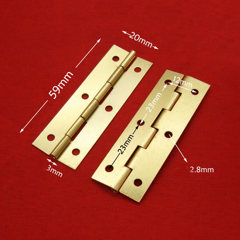 Retro Mini Miniature Casket Hinge Small Wooden Box 180 Degree Hinges 10pcs