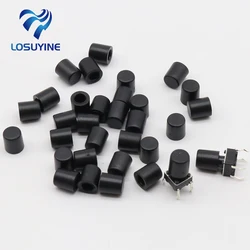 100pcs/lot Black Plastic Cap Hat G62 for 6*6mm Tactile Push Button Switch Lid Cover