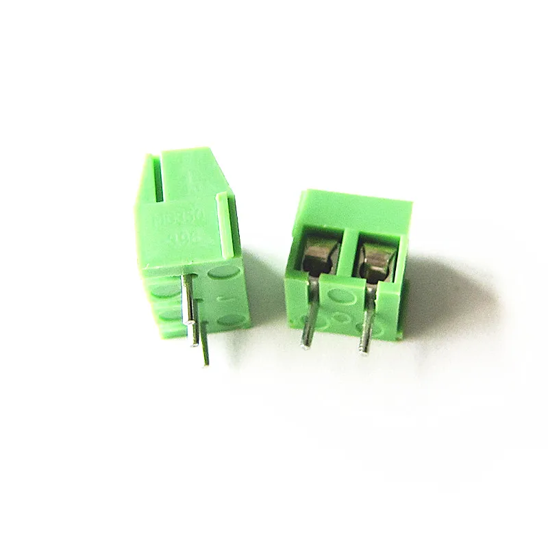 100PCS 3.5mm Pitch Screw Terminal Connector 2 Pin 3 Pin Straight Leg KF350 Copper Green PCB Terminal Blocks