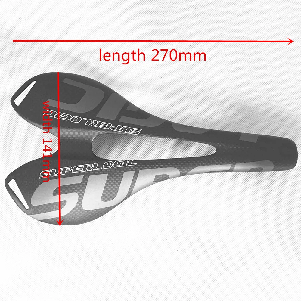 superlogic 3K Vollcarbon-Fahrradsattel für Rennrad und MTB, mattierter Fahrradsitz, 275*143mm, Fahrradteile – Detail 7
