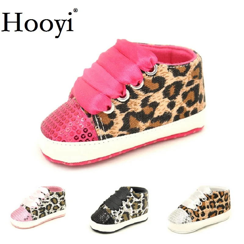 

Fashion Leopard Baby Girl Shoes Newborn First Walkers Sequins Bling Anti-Slip Girls Prewalker Bebe Socks Canvas Newborn Boots