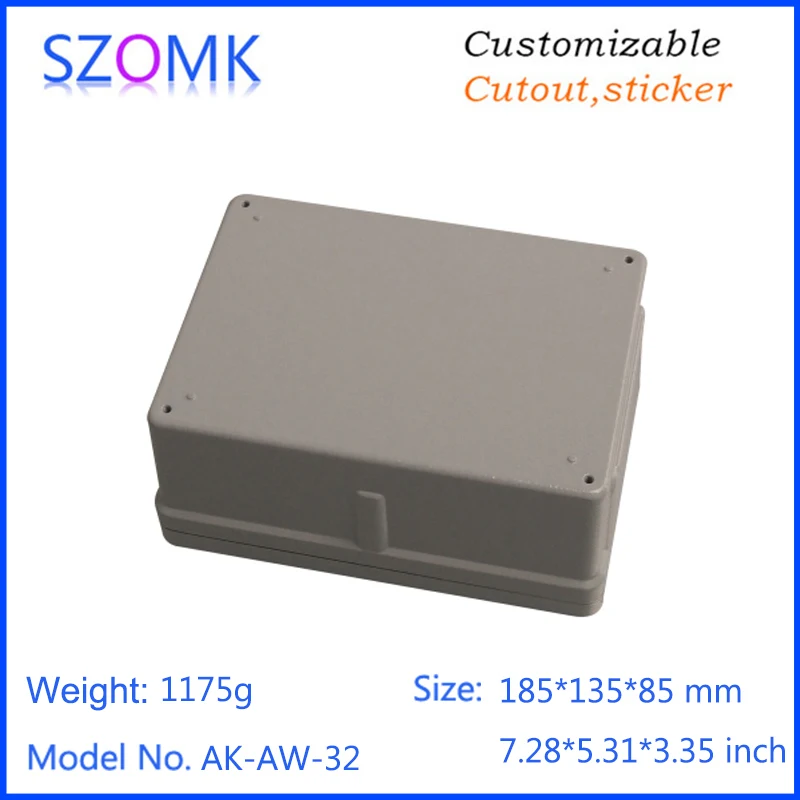 1 Piece 185*135*85mm die cast aluminum project enclosure hinged waterproof electronics controller shell instrument box