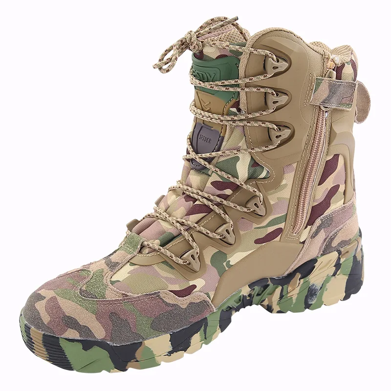 Hot! Men Military Combat Tactics Desert High Shoes Outdoor Hiking Mountain Airsoft Paintballt Swat Special War Camouflage Boots