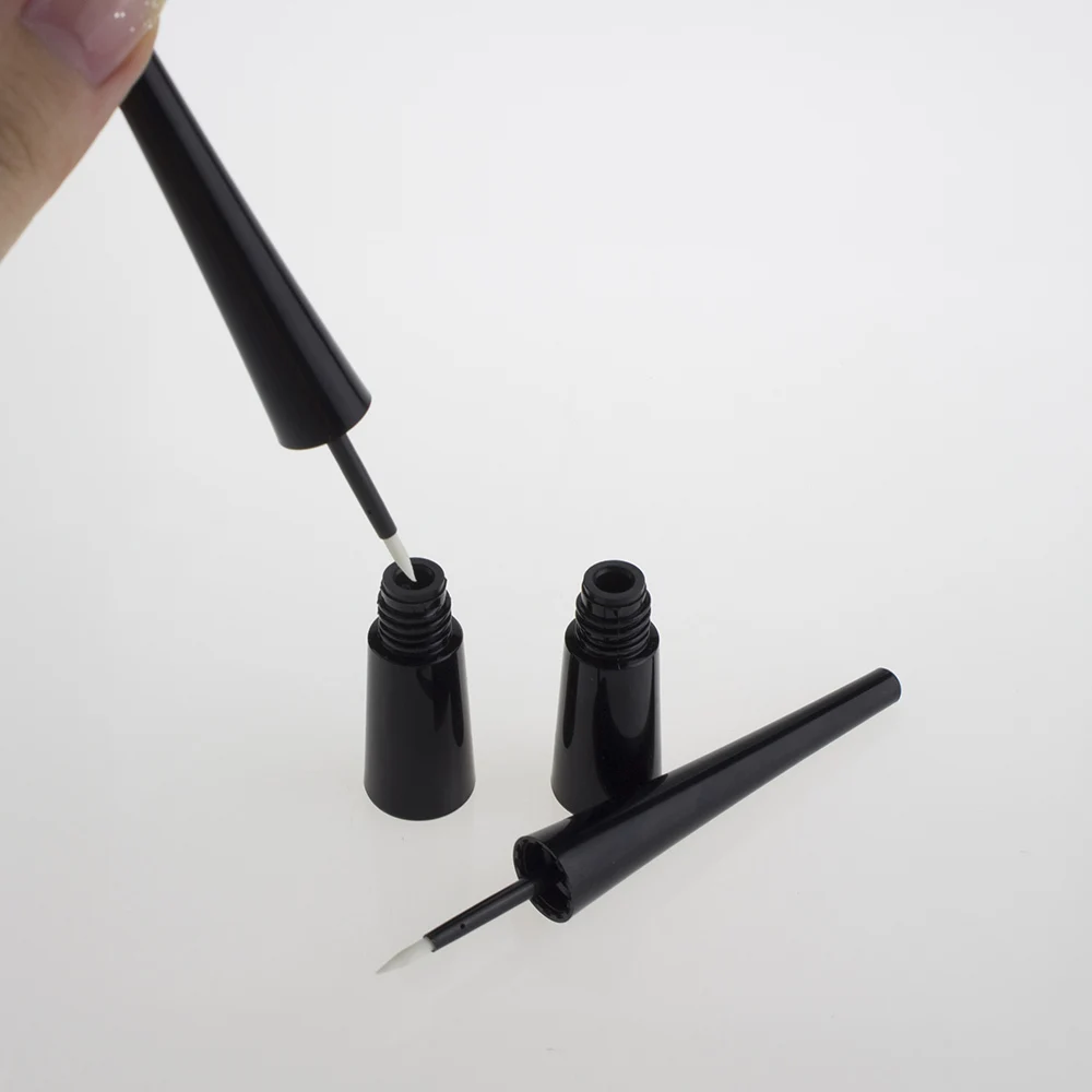 1000pcs 3.5g plastic empty eyeliner marker pen with brush ,black eyeliner pencil no sharpening ,unique 3.5ml empty eyeliner pen