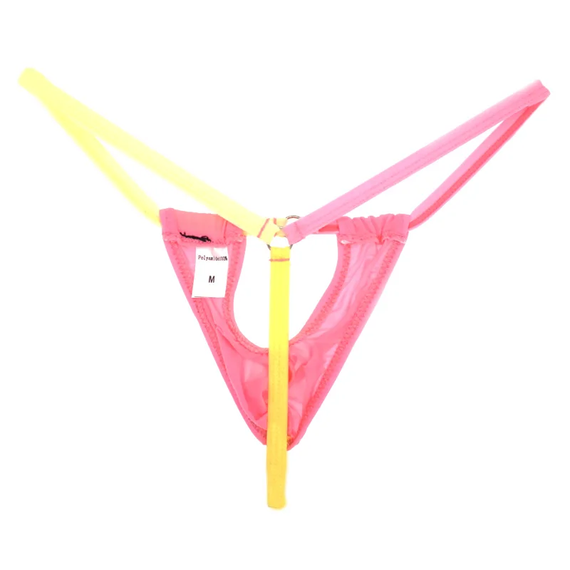 T-back Bikini 2019 Men Sexy Nylon Personal Briefs Bikini G-string Thong Jocks Tanga Hombre Underwear Shorts Exotic