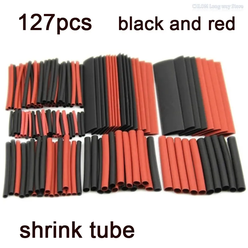 

PVC Heat Shrink Tube 127PCS 2:1 Polyolefin Heat cable wire Shrink Tube Shrinkable Sleeve Insulation Wire heatshrink Tube kit