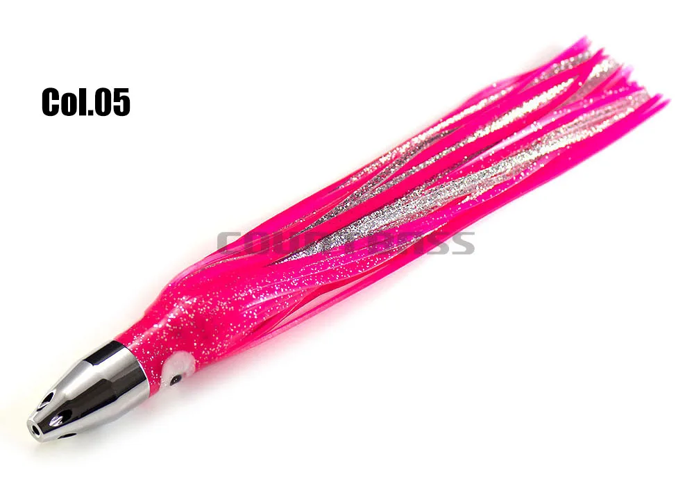 COUNTBASS 1pc Spiel Angeln Trolling Köder 7,8 unzen Bullet Jet Kopf mit Tintenfisch Rock, Thunfisch Wahoo Marline Segelfisch Kinfish Köder – Detail 10