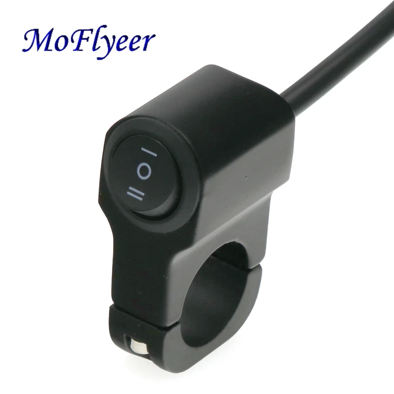 

MoFlyeer Universal 7/8" 22mm Motorcycle Modification Switch Aluminum Alloy Headlight Motorbike Scooter Moped Bicycle Switches