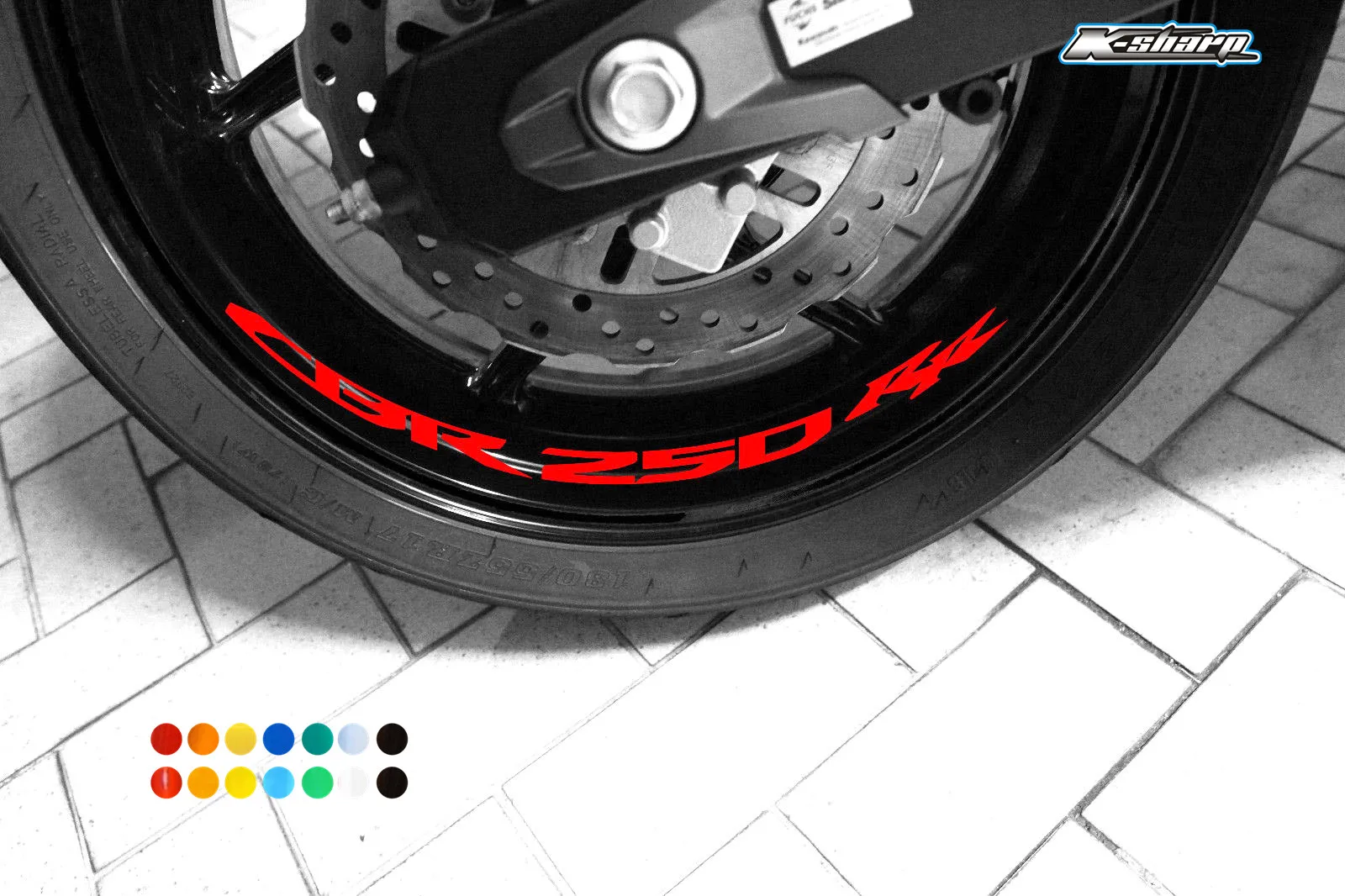 

8 X custon inner rim decals wheel reflective Stickers stripes FIT HONDA CBR250RR CBR 250RR