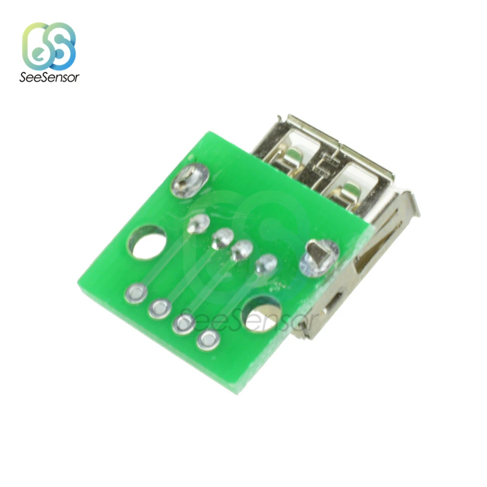 Mini adaptador Micro USB A DIP, convertidor tipo A, hembra, macho, 2,54mm, Conector de placa PCB, DIY, electrónico, 5 uds.