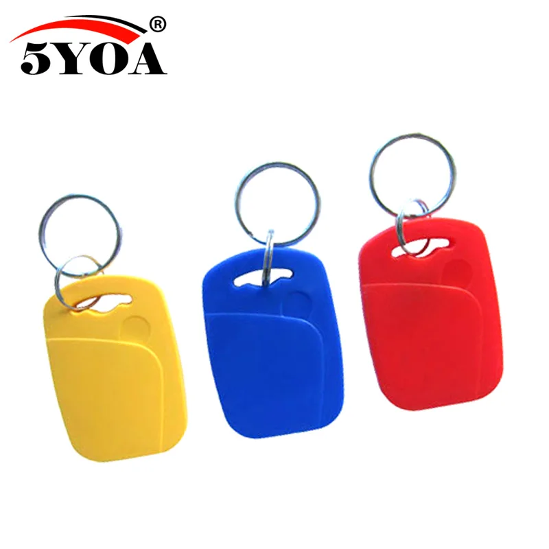 5pcs IC+ID UID 13.56MHZ Changeable Writable Rewritable Composite Key Tags Keyfob Dual Chip Frequency + RFID 125KHZ T5577 EM4305