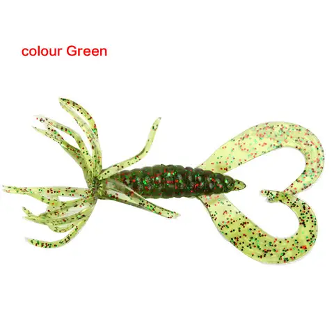 छाता आकार नरम चारा मछली पकड़ने का लालच 7 सेमी / 1.8 ग्राम ग्रब डबल टेल बज़ जिग हेड हुक वर्म कृत्रिम लालच 5 टुकड़े 10 best sales बज़ चारा - №3