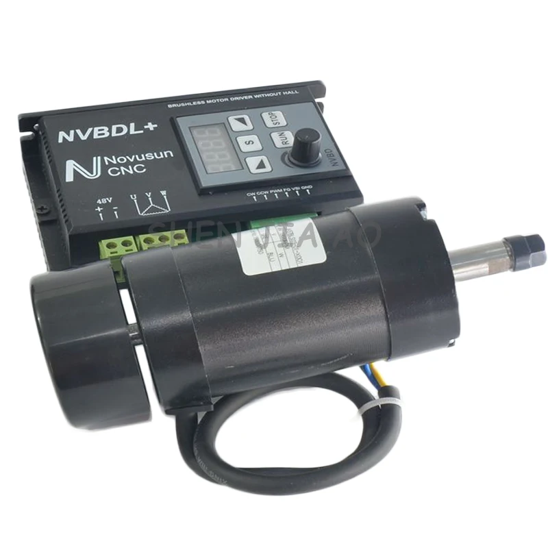 New engraving machine brushless spindle motor + drive kit,engraver brushless motor driver 400W 48VDC 1PC