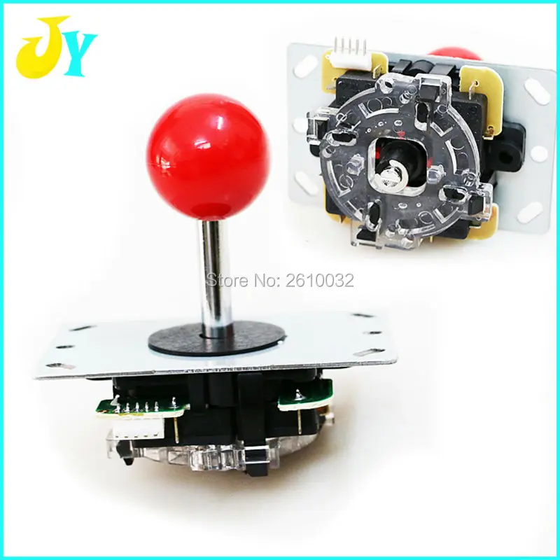 

free shipping arcade durable Newest arcade joystick 9 colors available circuit board 5 pin interface sanwa joystick replacement