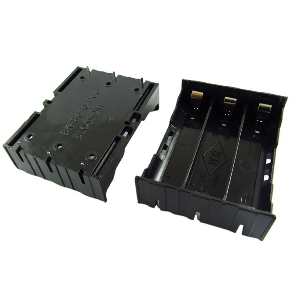 

10pcs/lot MasterFire Black Plastic 3 x 3.7V 18650 Batteries Case Cover 6 Pins Battery Holder Storage Box