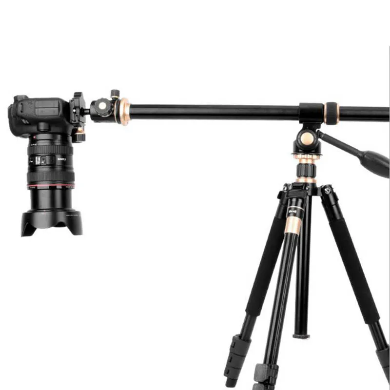 QZSD Horizontal Bar Camera Mount Tripod Accessory Aluminum Alloy Rotatable Multi-Angle Center Column Rod with Locking System