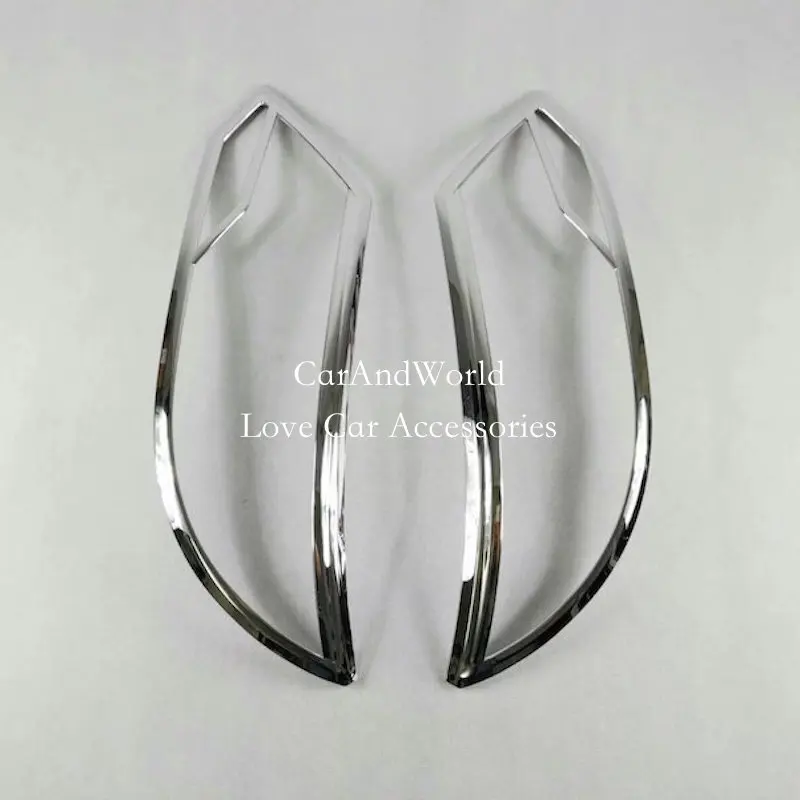 

For VW Volkswagen Tiguan 2013-2016 Headlights Cover Head Light Lamp Frame Panel Trims ABS Chrome Sticker Car-Styling Accessories