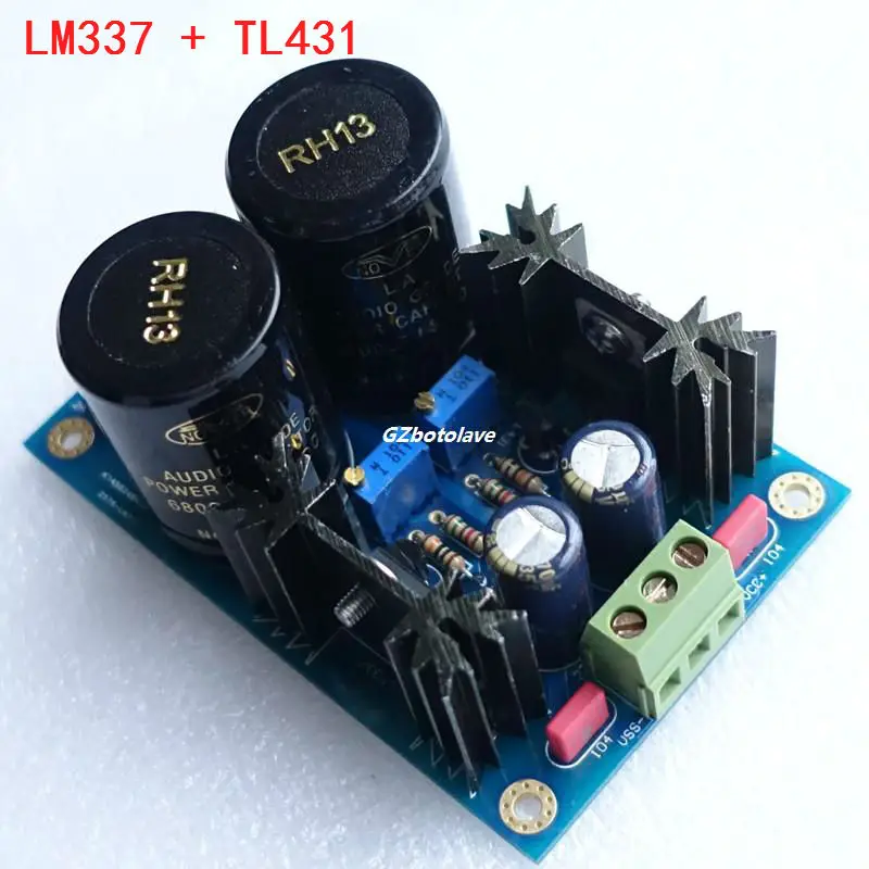 LM317 LM337+TL431 amplifier high precision Low Noise linear regulated power supply board DIY kit