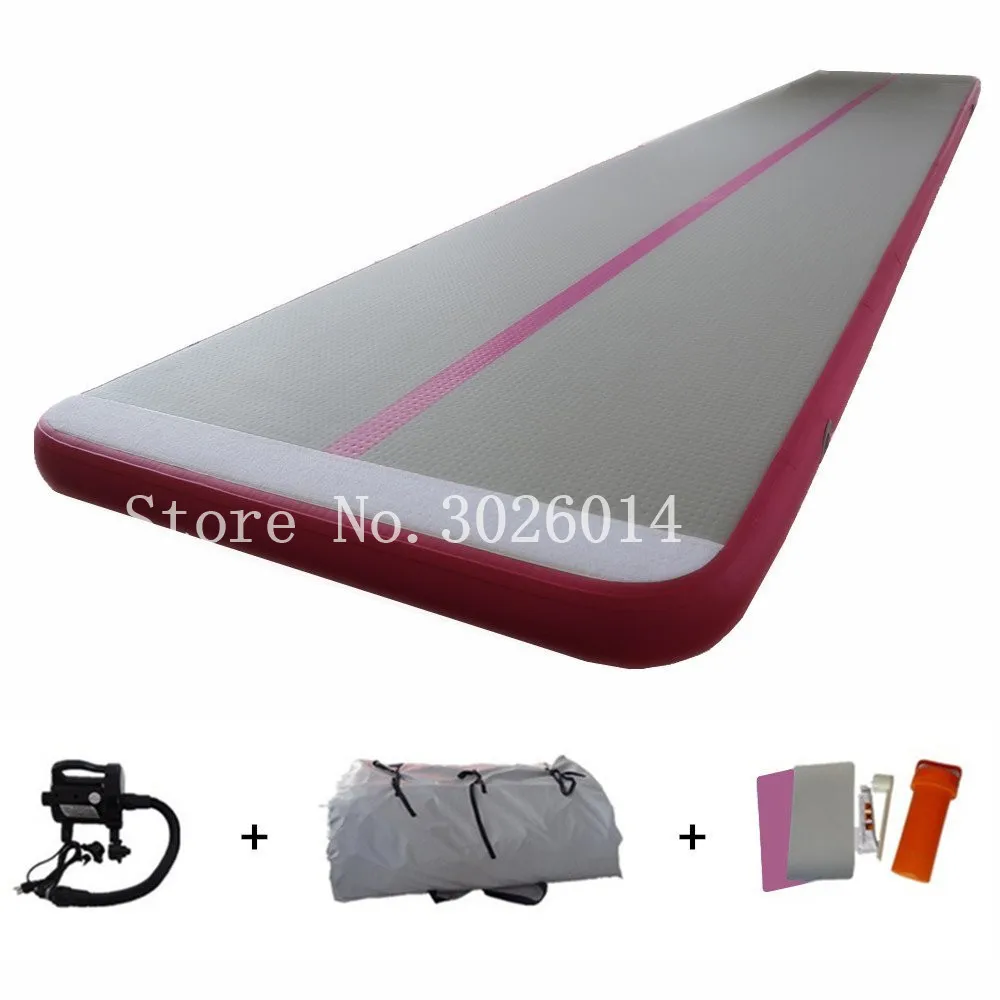 Free Shipping 7m Pink Inflatable Air Track Gymnastics Tumbling Mats for Kit Inflatable Gym Air Mat Gymnastics Equipment