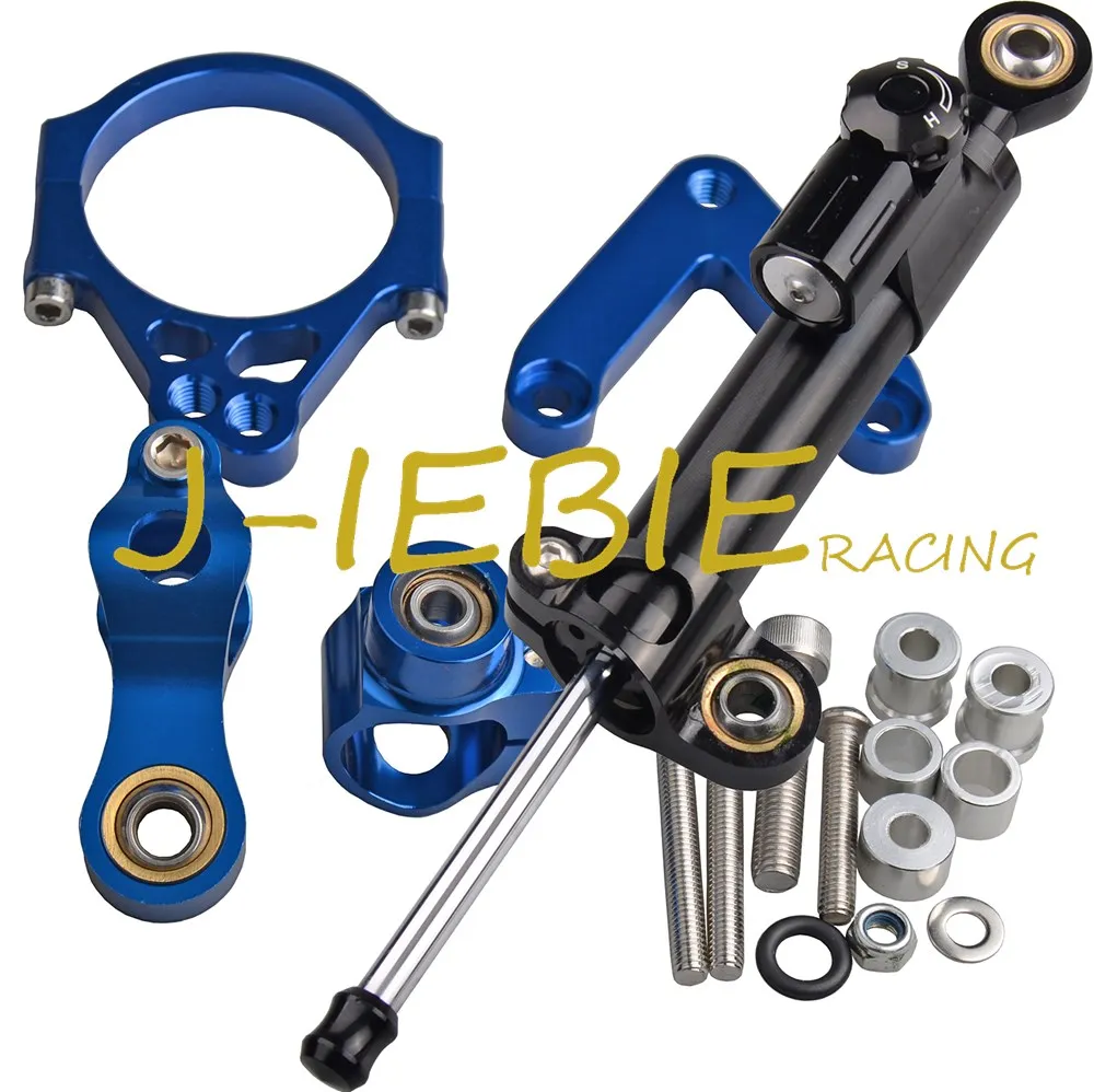 

CNC Steering Damper Stabilizer and Blue Bracket Mounting For Ducati 848 2008-2010 2009