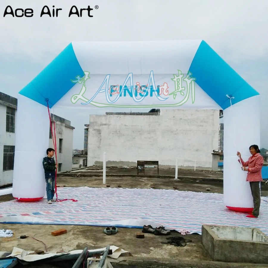 Cor fresca 6x4m esportes atléticos infláveis correndo início acabamento linha arco cerimória torre portão de evento feito por ace air art