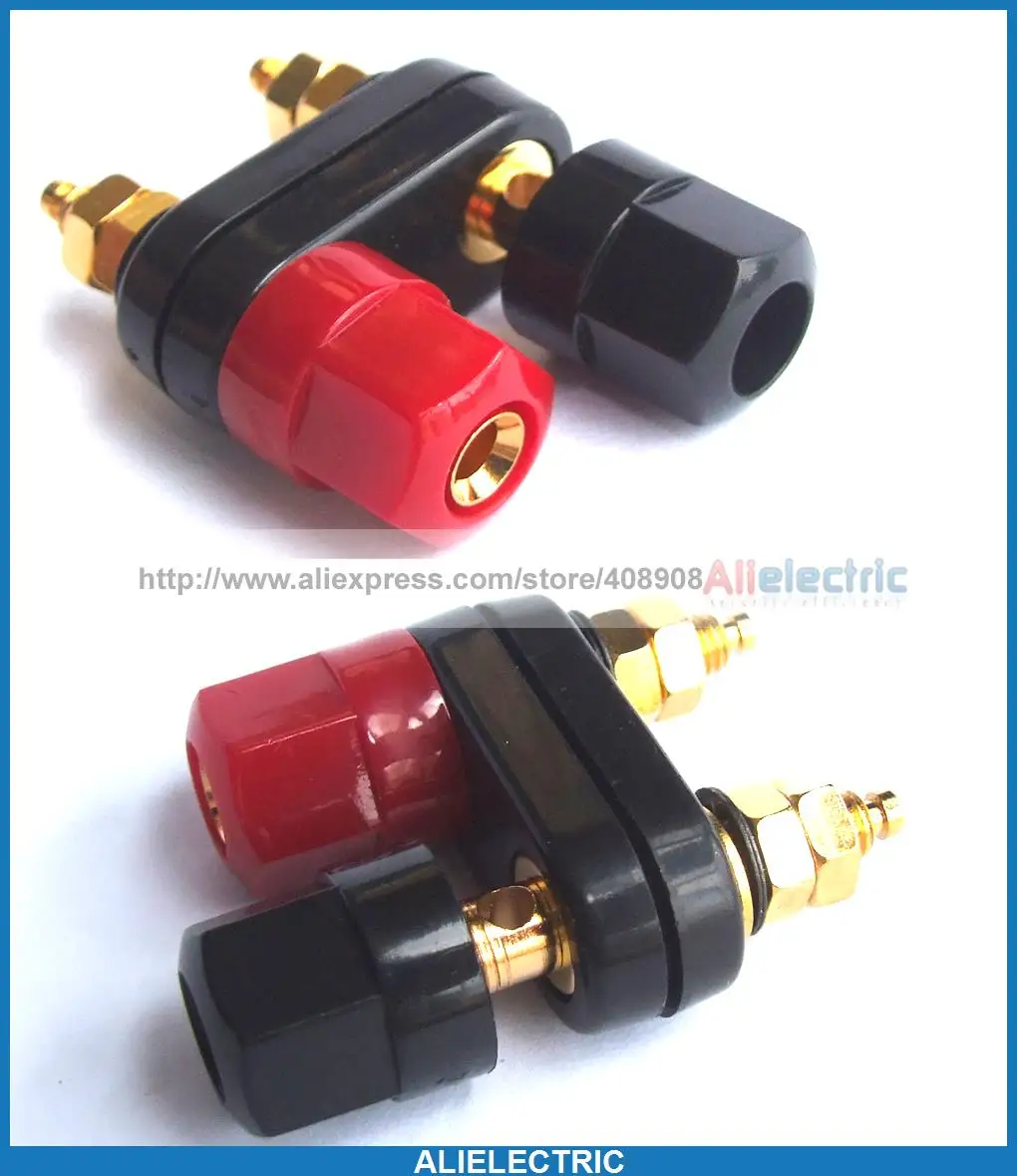 

20pc Double Gold Plated Binding Post for 4mm Banana Plug Power Amplifier Speaker