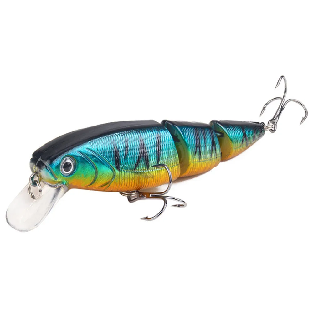 1pcs 3 Segment Fishing Lure 11cm 15.5g 3D Eyes Lifelike Fishing Hard Bait Crankbait with 2 Hooks Pesca Wobbler Fishing Tackle