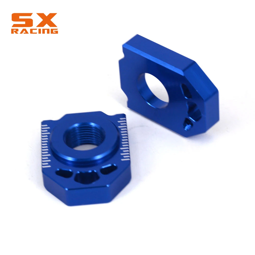 Motorcycle CNC Rear Axle Blocks Chain Adjuster For Husqvarna Husaberg TC TE TX FC FE 85 125 150 200 250 300 350 450 501