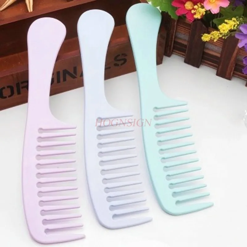 Large Tooth Comb Wide Toothed Combs Inside Buckle Plastic Anti Static Pear Head Hair Massage Hairbrush Hairdressing Supplies