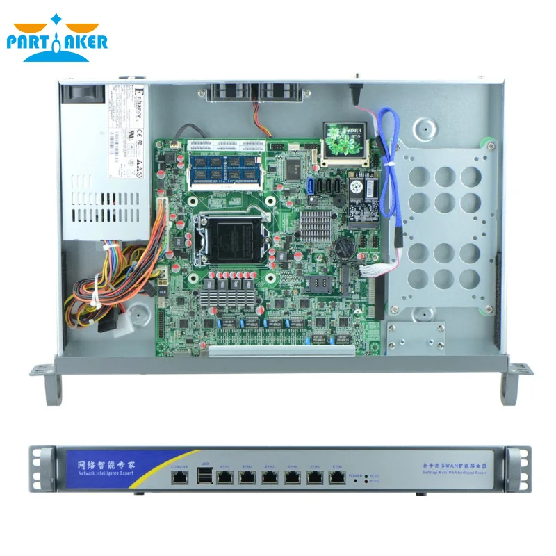 Intel LGA1155 I5 3470 Proecssor 1U Netwerk Hardware Firewall Apparaat Security Router 6 Lan Pfsense Netwerk Firewall Apparaat