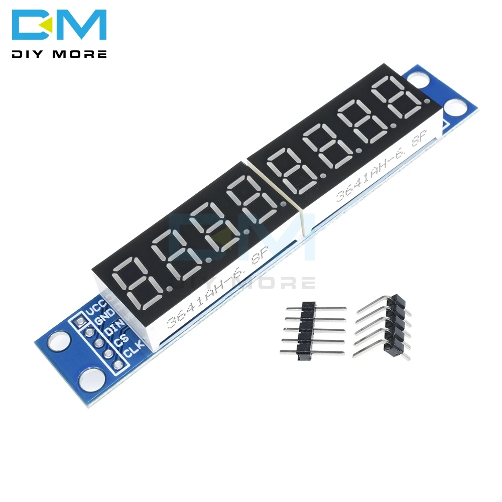 MAX7219 7 Segment LED Dot Matrix 8 Digit Digital Tube Display Control Module For Arduino 3.3V 5V Microcontroller Serial Driver