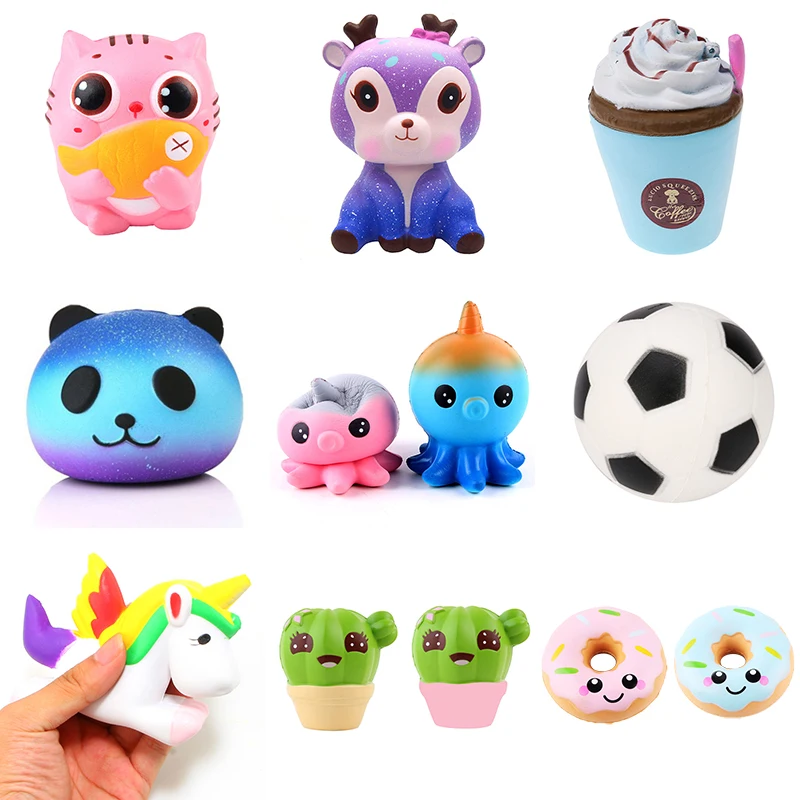 NEW Squeeze Squishys Galaxy Cute Panda Cream Scented Squishy Funny Gadgets Anti Stress Novelty Antistress Toys Gift slime toys