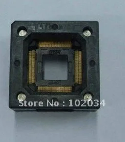 100% NEW OTQ-128  QFP128 TQFP128 IC Test Socket / Programmer Adapter / Burn-in Socket ( OTQ-128-0.4)