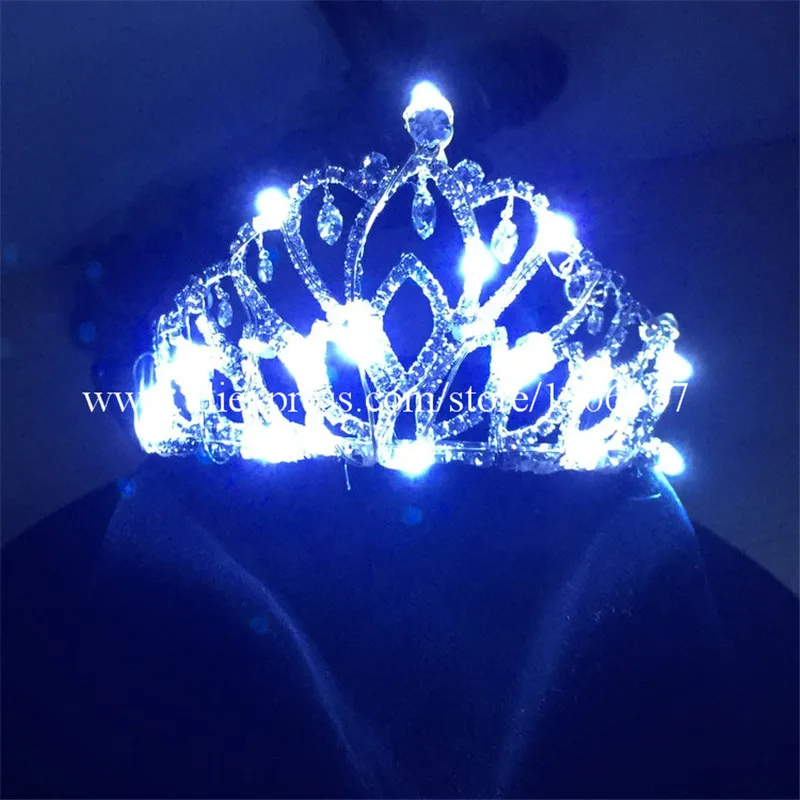 Fashion LED Luminous Headwear Wedding Crown For Party Wedding Stage Show